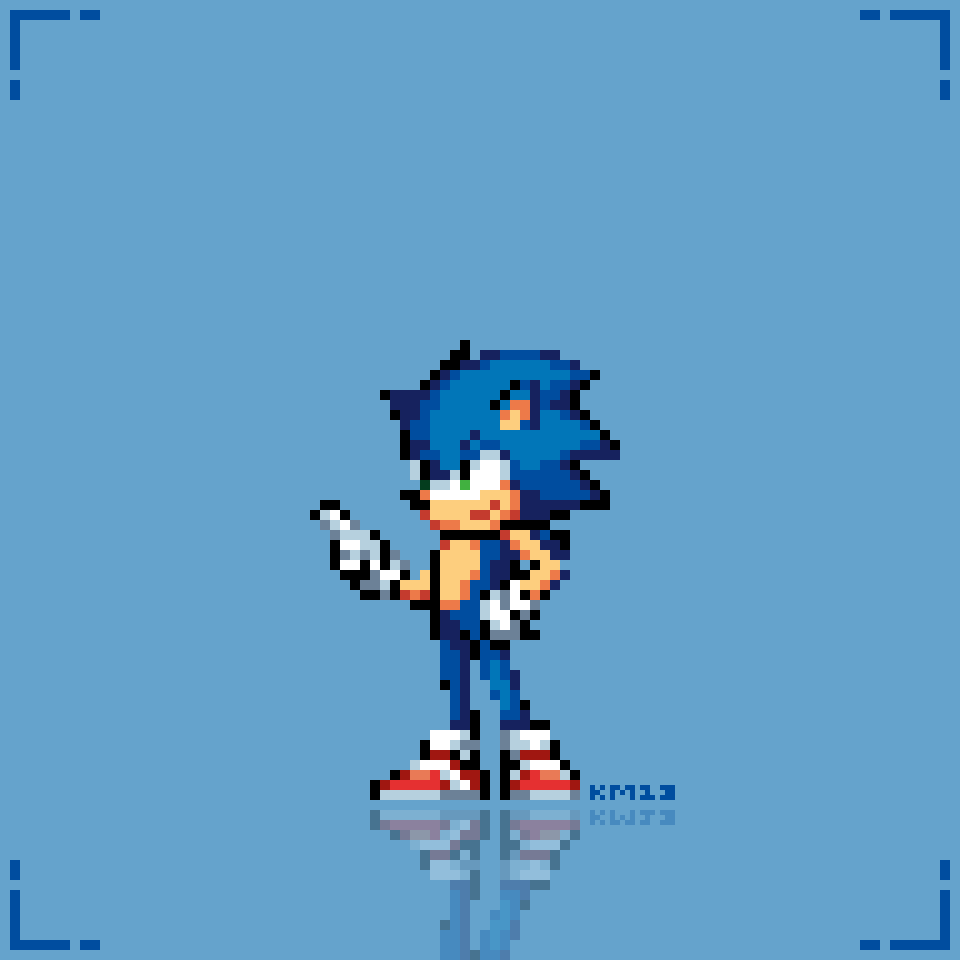 Cartridiverse 18 - Sonic the Hedgehog (Sonic) - animated pixel art sprite