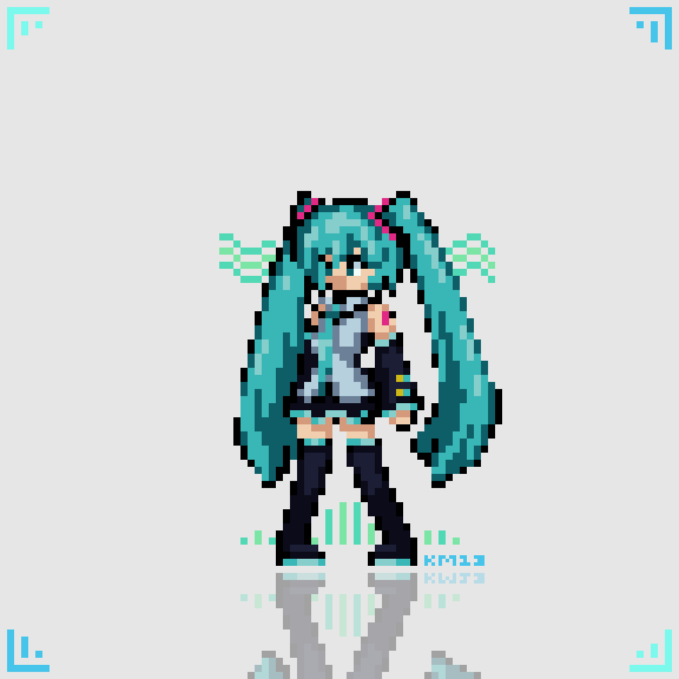 Cartridverse 3 - Hatsune Miku - animated pixel art sprite