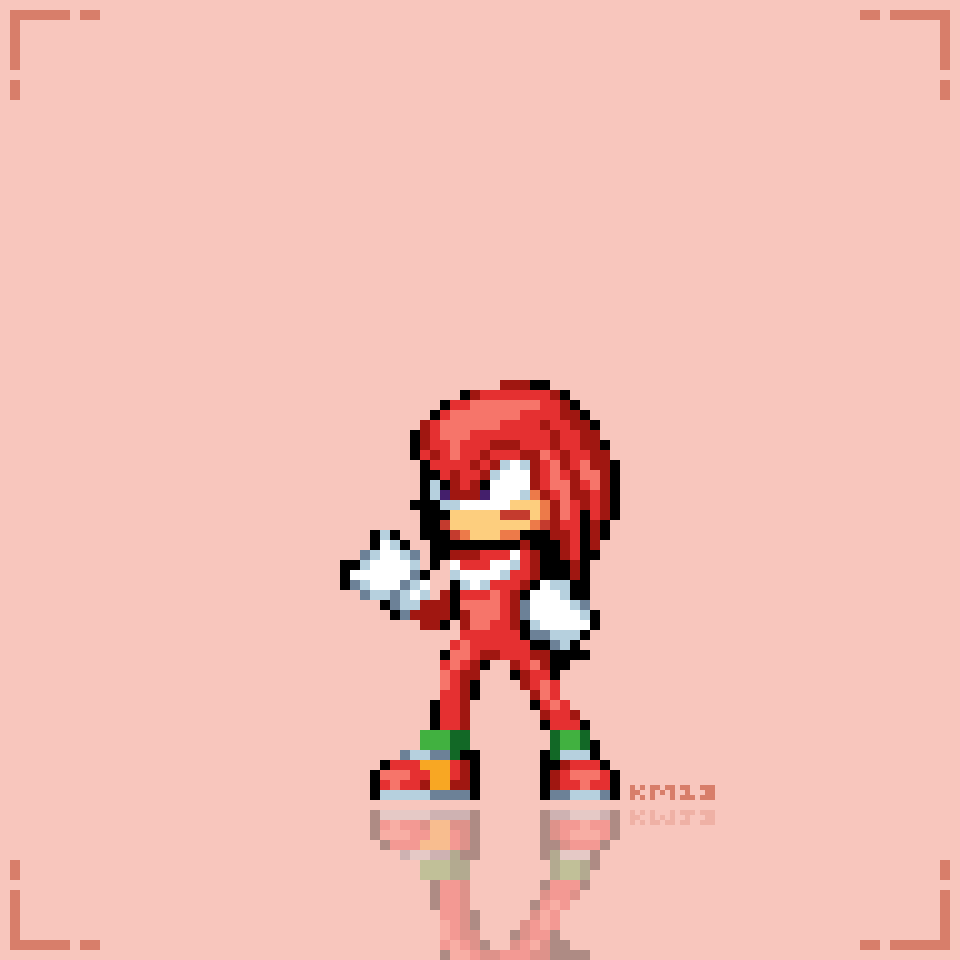Cartridiverse 20 - Knuckles the Echidna (Sonic) - animated pixel art sprite