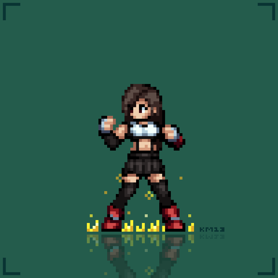 Cartridverse 4 - Tifa (FF7) - animated pixel art sprite