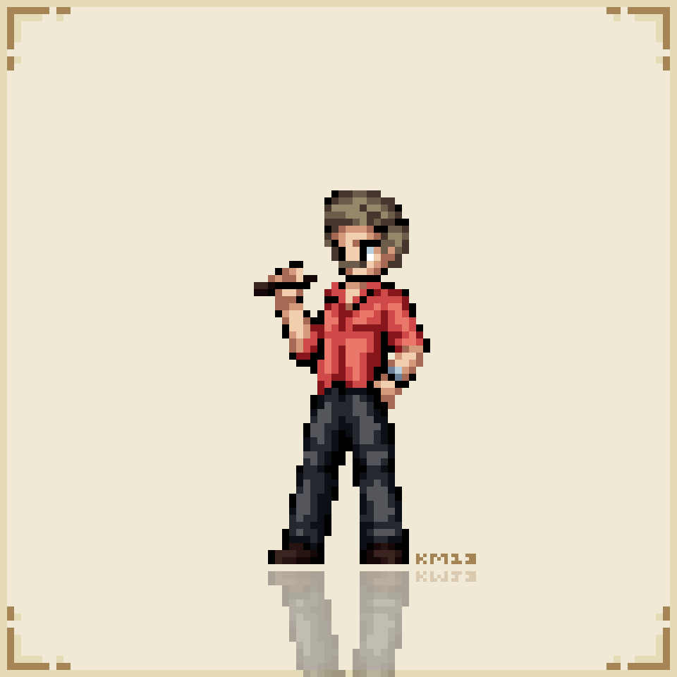 Cartridiverse 24 - Victor Sullivan (Uncharted) - animated pixel art sprite
