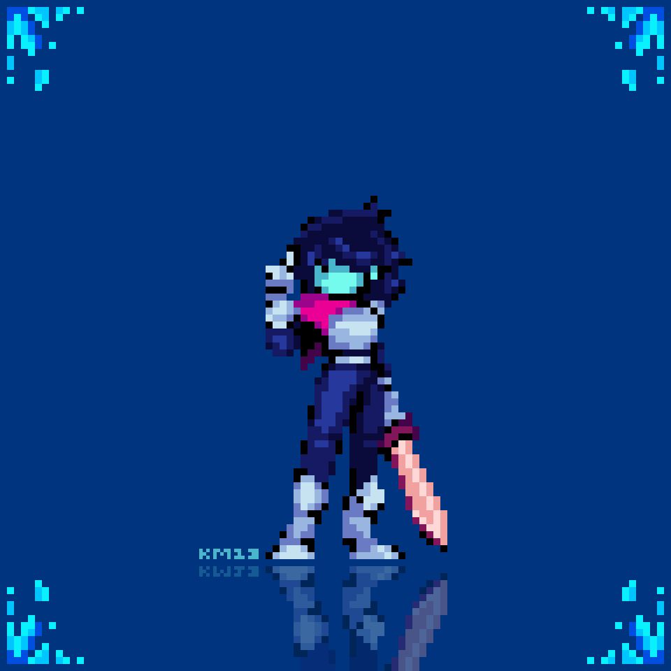 Cartridiverse 30 - Kris (Deltarune) - animated pixel art sprite