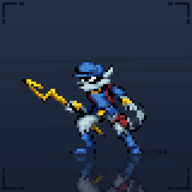 Cartridiverse 26 - Sly Cooper - animated pixel art sprite