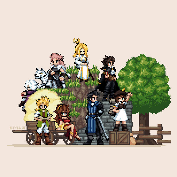 Fanart celebrating the 7th Anniversary of Octopath Traveler